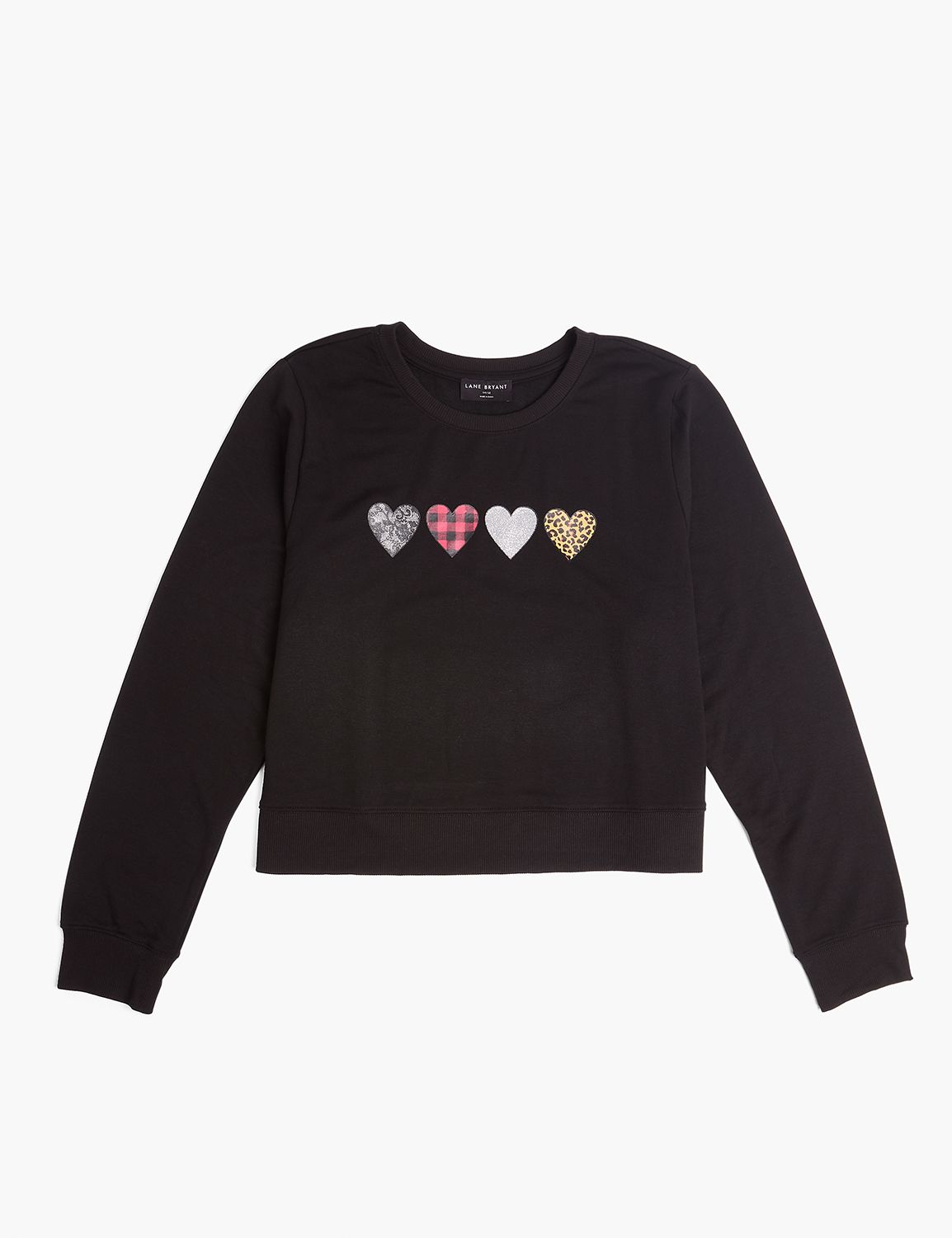 Relaxed LS Crew Neck Cropped Rib He Product Image 1