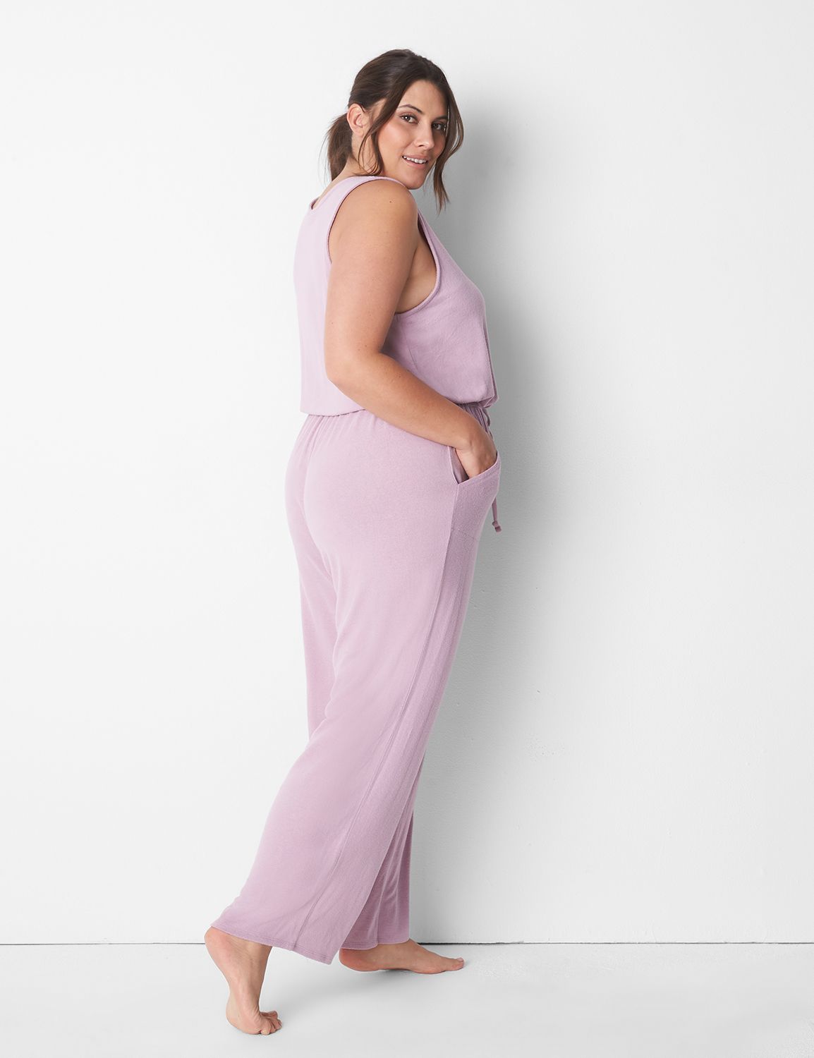 Brushed Jersey Wide Leg Jumpsuit 11 Product Image 2
