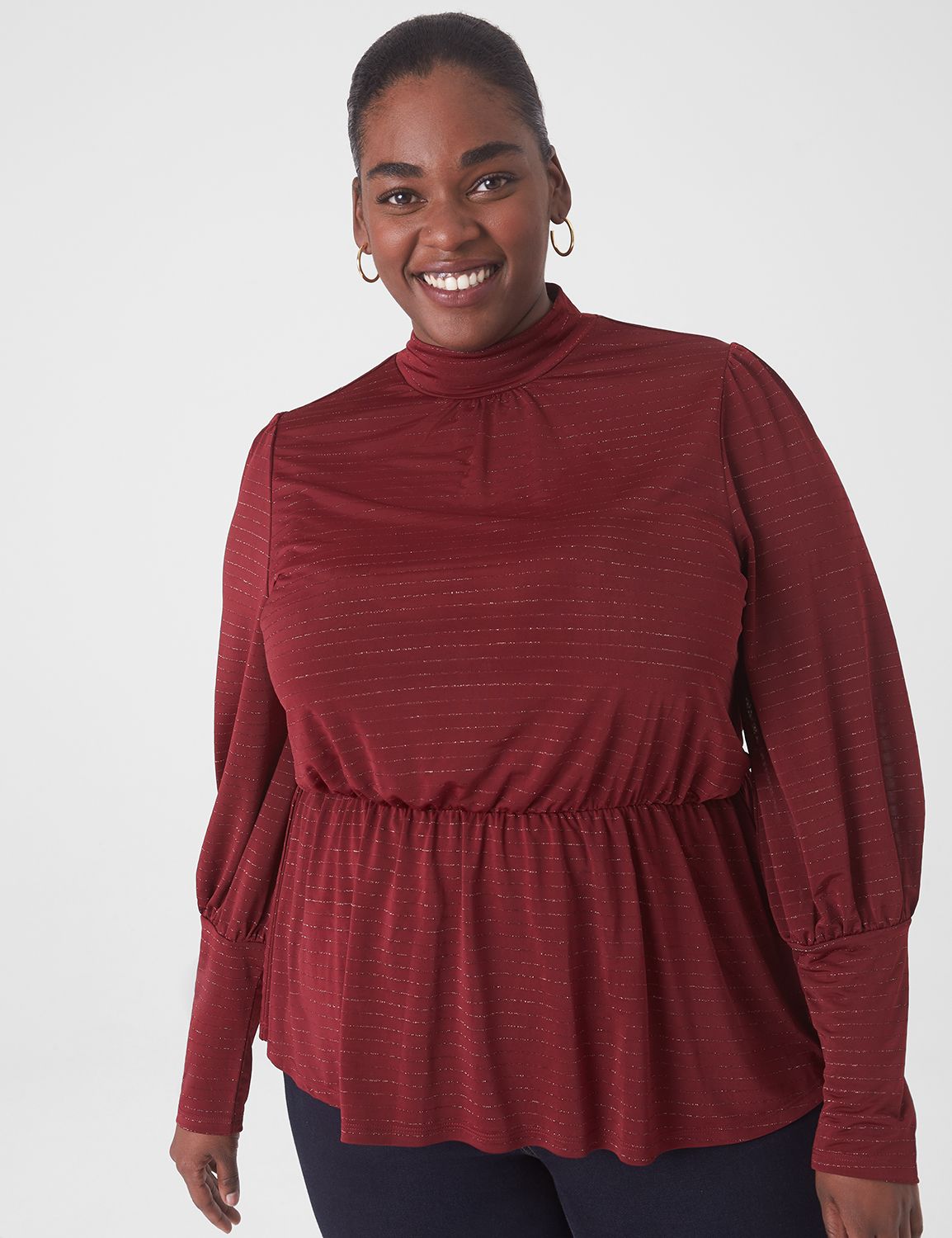 Classic Long Puff Sleeve Turte Neck | LaneBryant