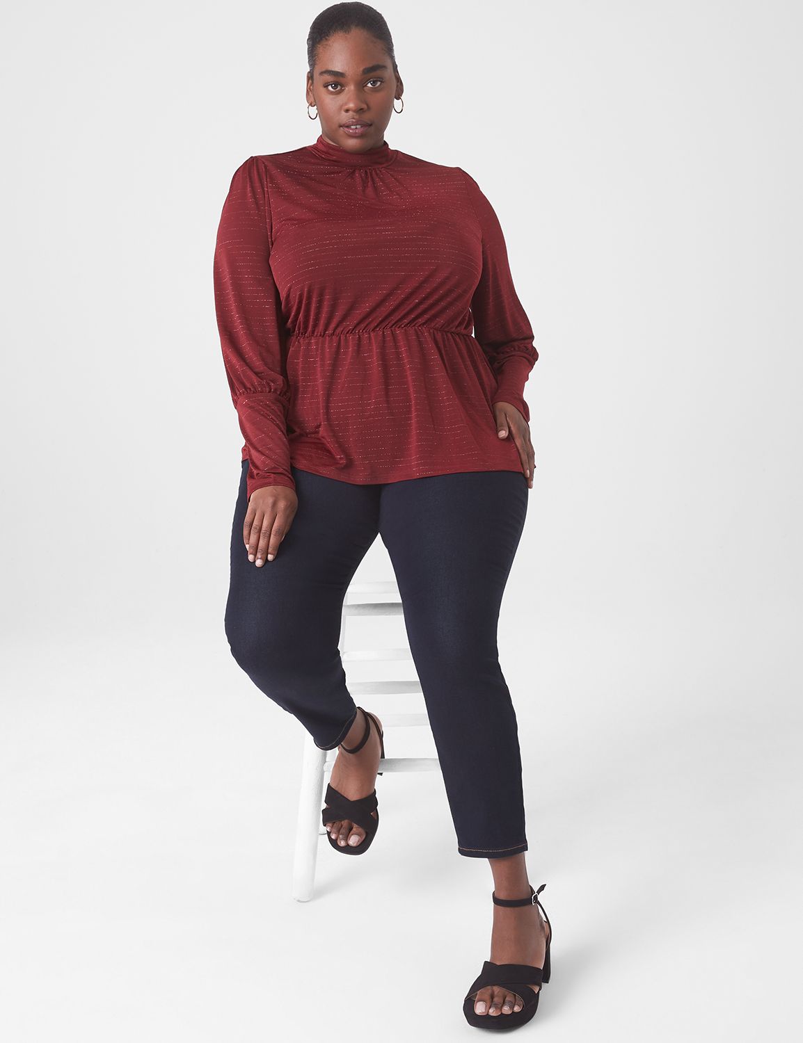 Classic Long Puff Sleeve Turte Neck | LaneBryant