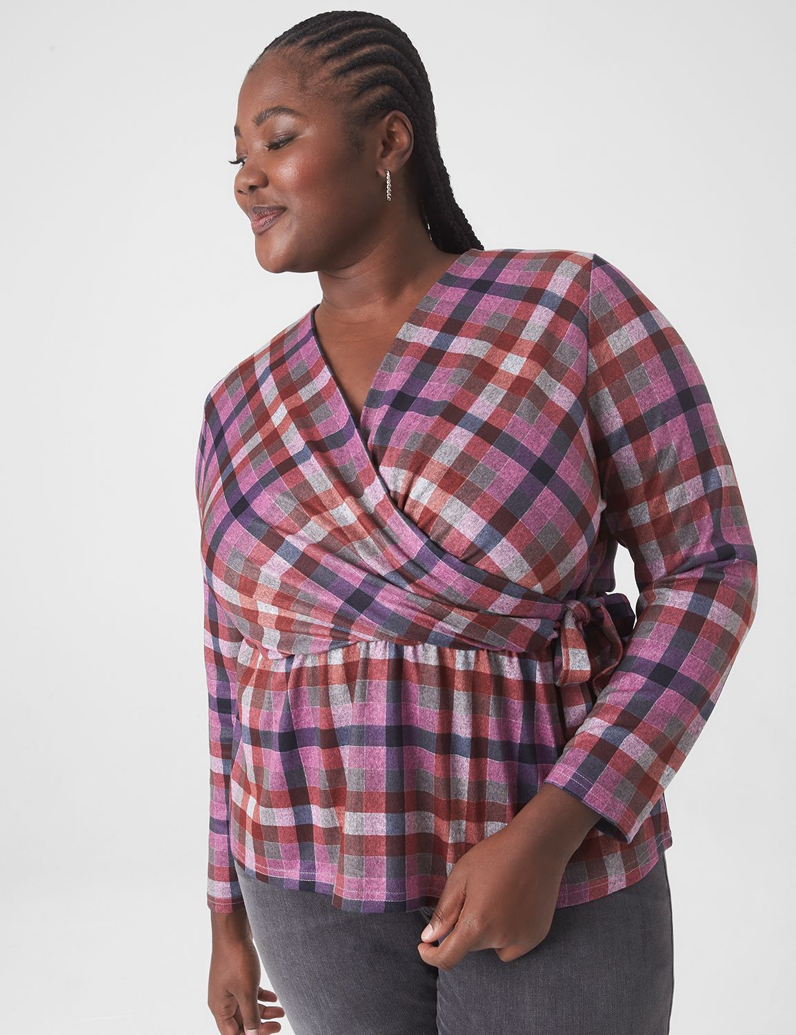 Plus Size Tiffani Plaid Cropped Tank Top