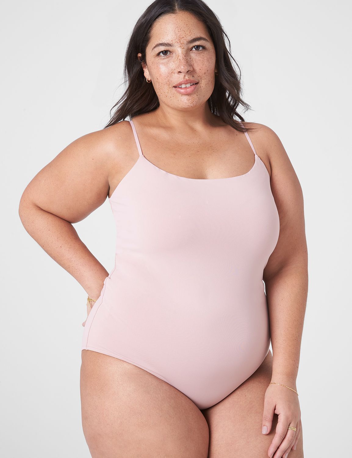 Fitted Sleeveless Scoop Neck Cami D | LaneBryant