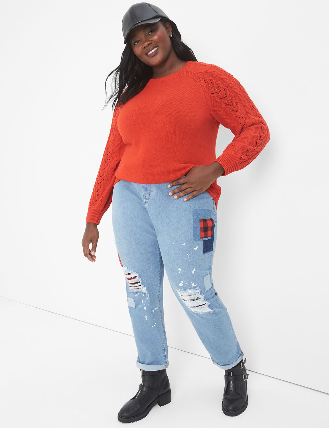 Lane bryant hot sale distressed jeans