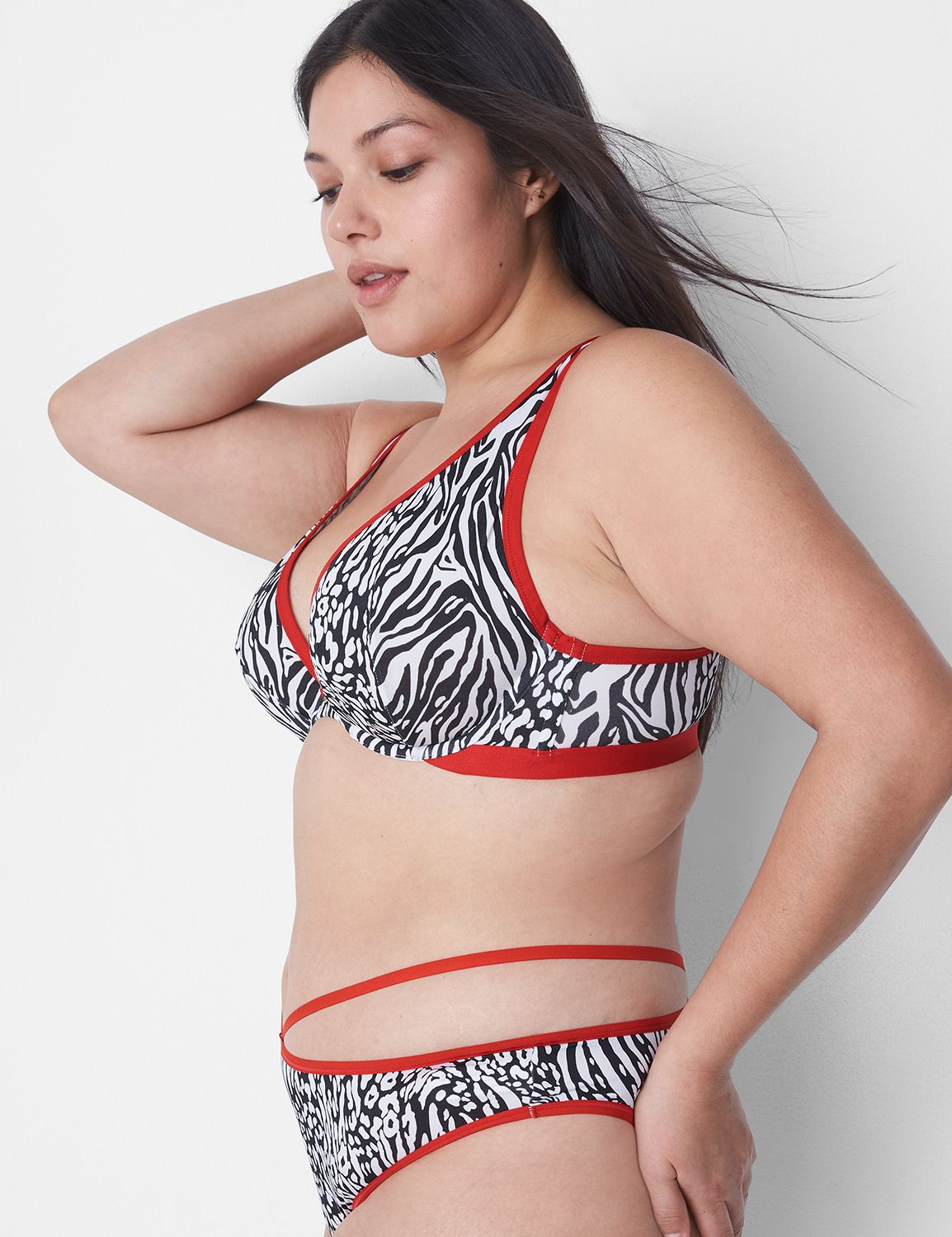 Lane Bryant Cacique Marble Mesh Unlined High Apex Underwire Bralette Size  40D - $36 New With Tags - From Amber