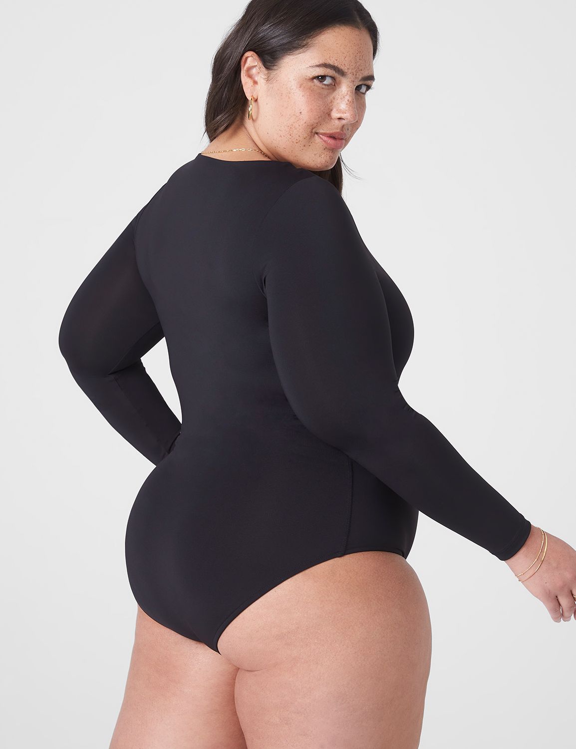 Lane Bryant Glitter Knit Bodysuit / Argan Oil