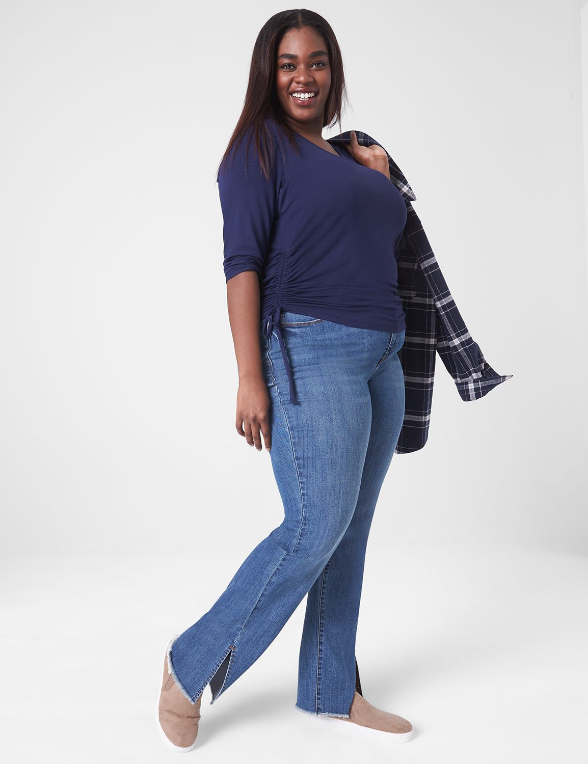 Classic 3/4 Sleeve Scoop Neck Side Product Image 1