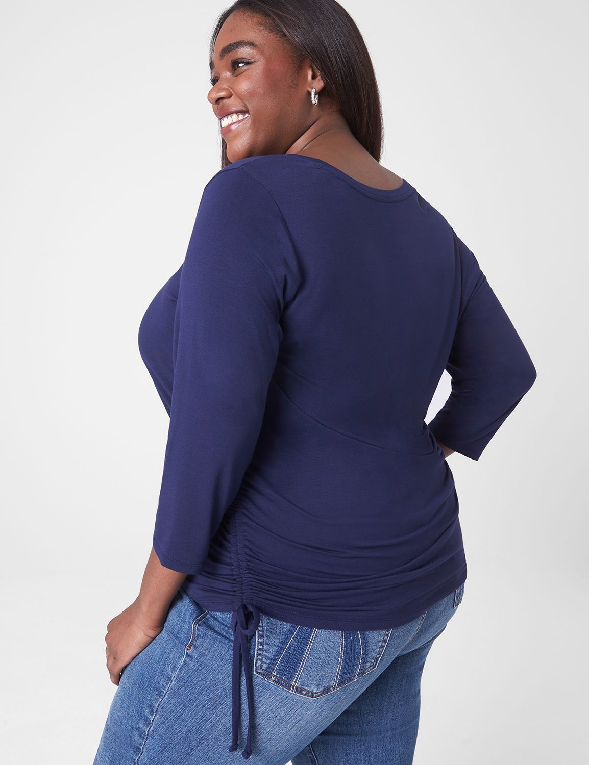 Classic 3/4 Sleeve Scoop Neck Side Product Image 2