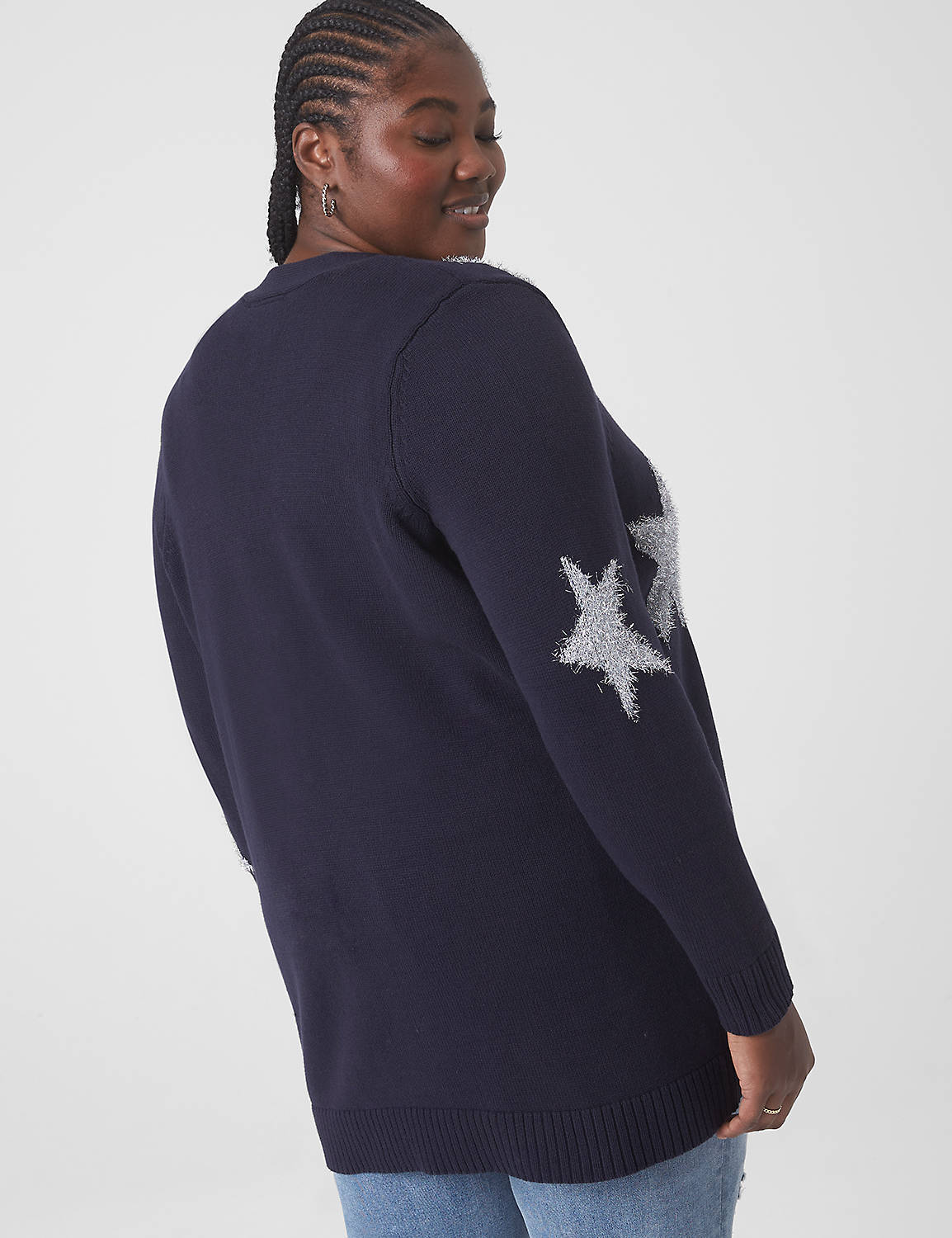 Classic Long Sleeve Open Front Star Product Image 2