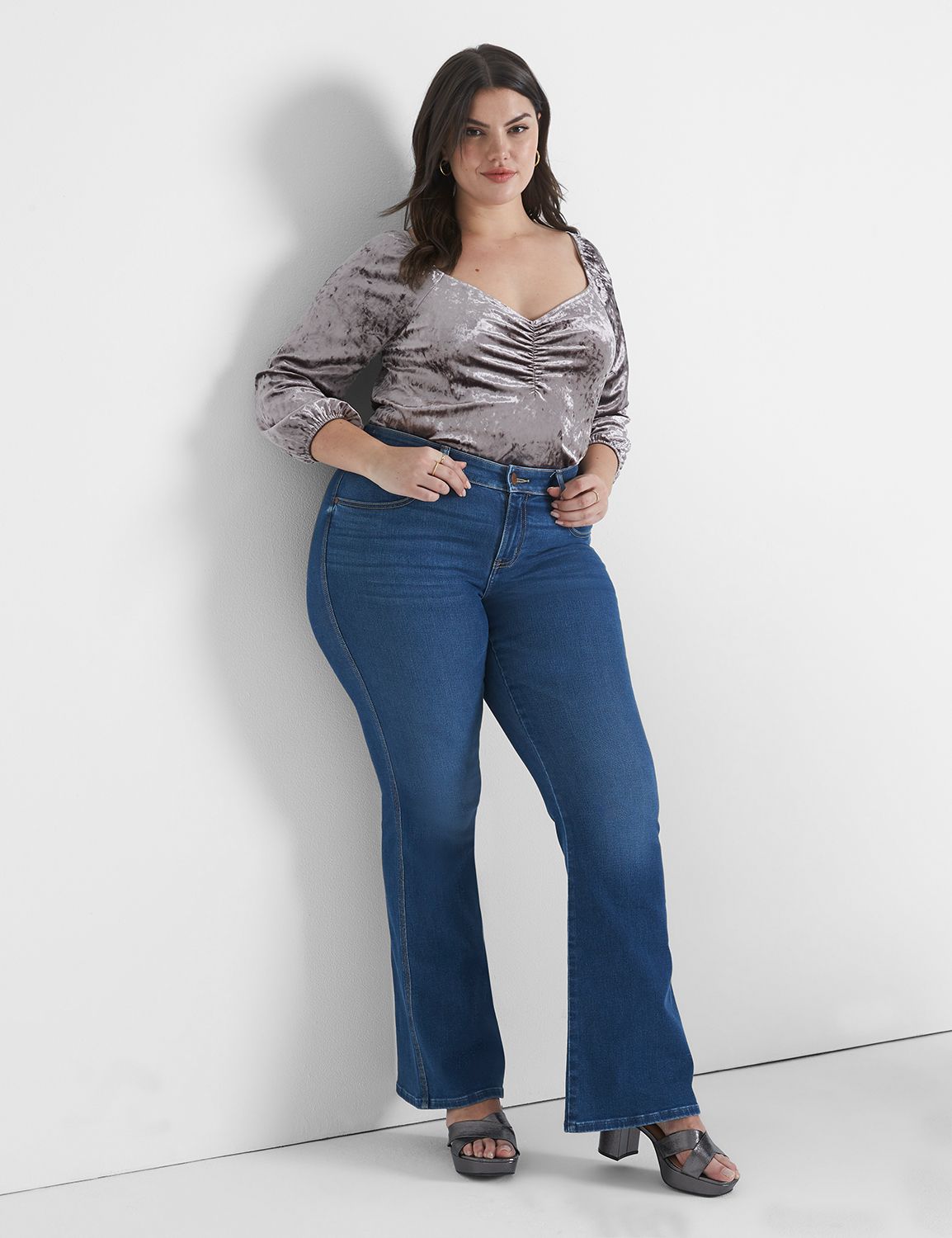 Classic 3/4 Sleeve Sweetheart Peplu Product Image 1