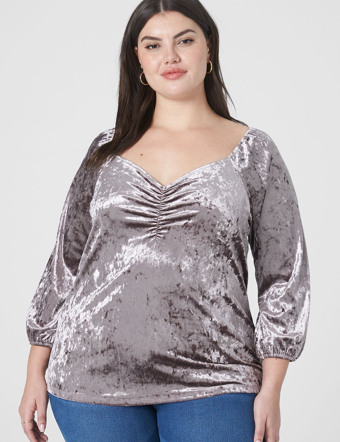 Classic 3/4 Sleeve Sweetheart Peplu Product Image 3