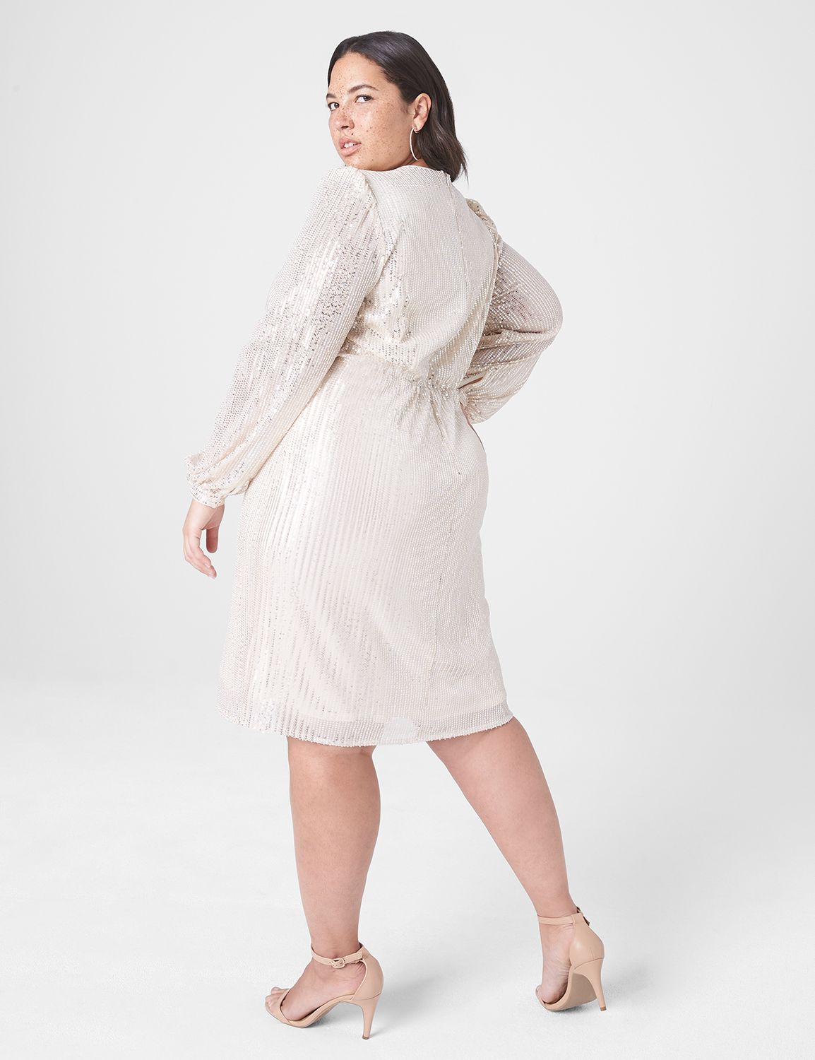 Long Sleeve Surplice Pleat Waist Se Product Image 2