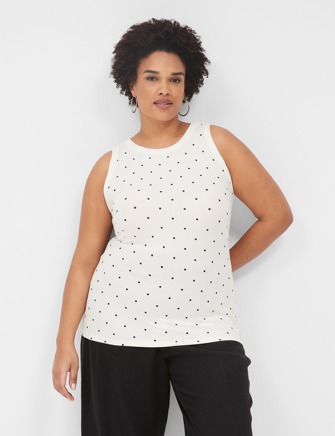 Yasmine V Neck Rib Tank - Loden Green