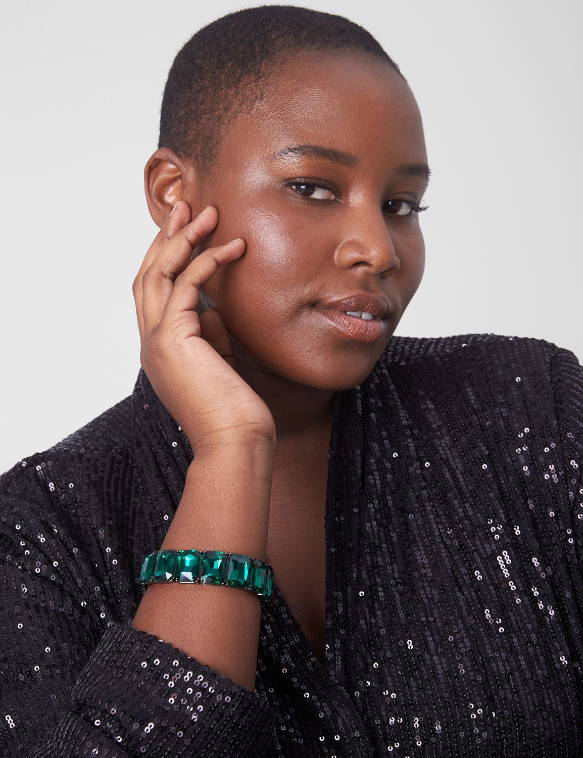 Green Stone Statement Bracelet