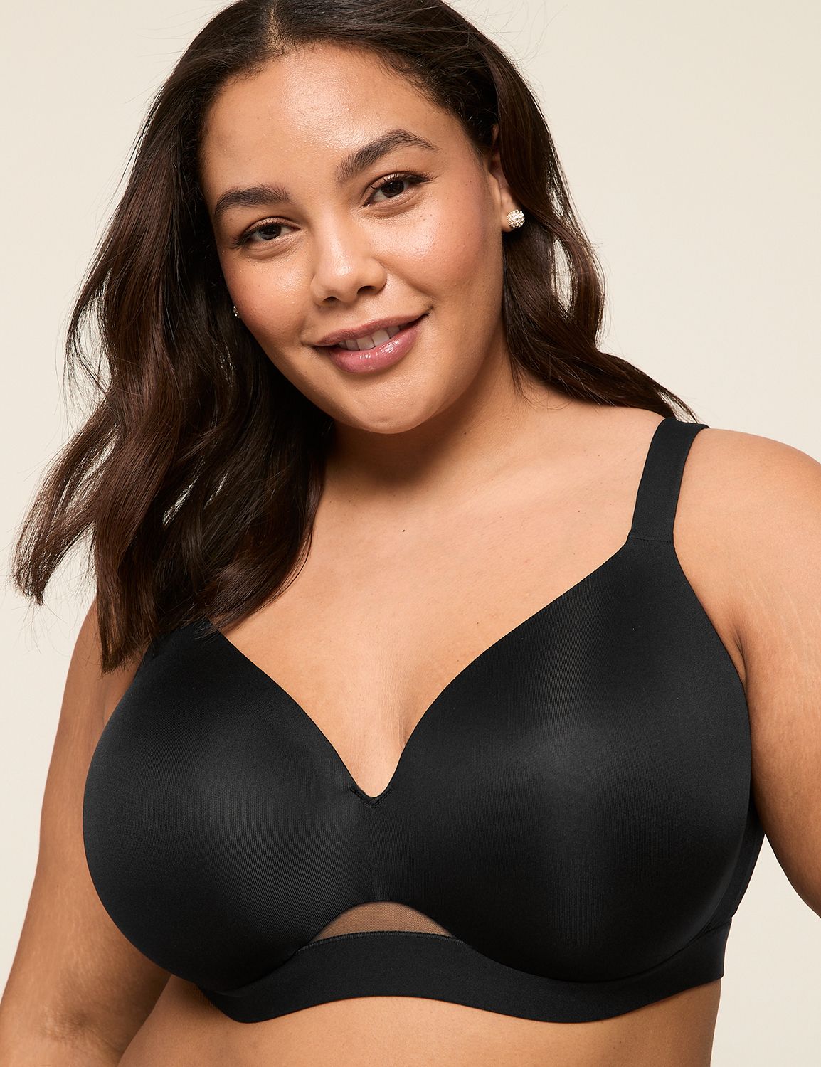 Women's Bra V-neck Full Coverage Non Padded Underwire Plus Size Bra (Color  : Rose, Size : 40G)