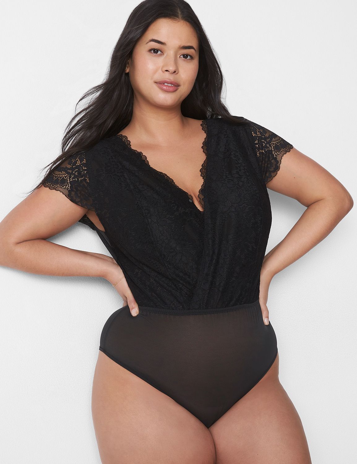 Lane Bryant on X: This #Cacique metallic lace bodysuit is even prettier up  close.   / X