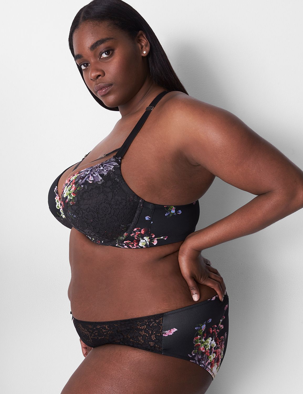 Printed Lace Boost plunge 1131459 Product Image 3