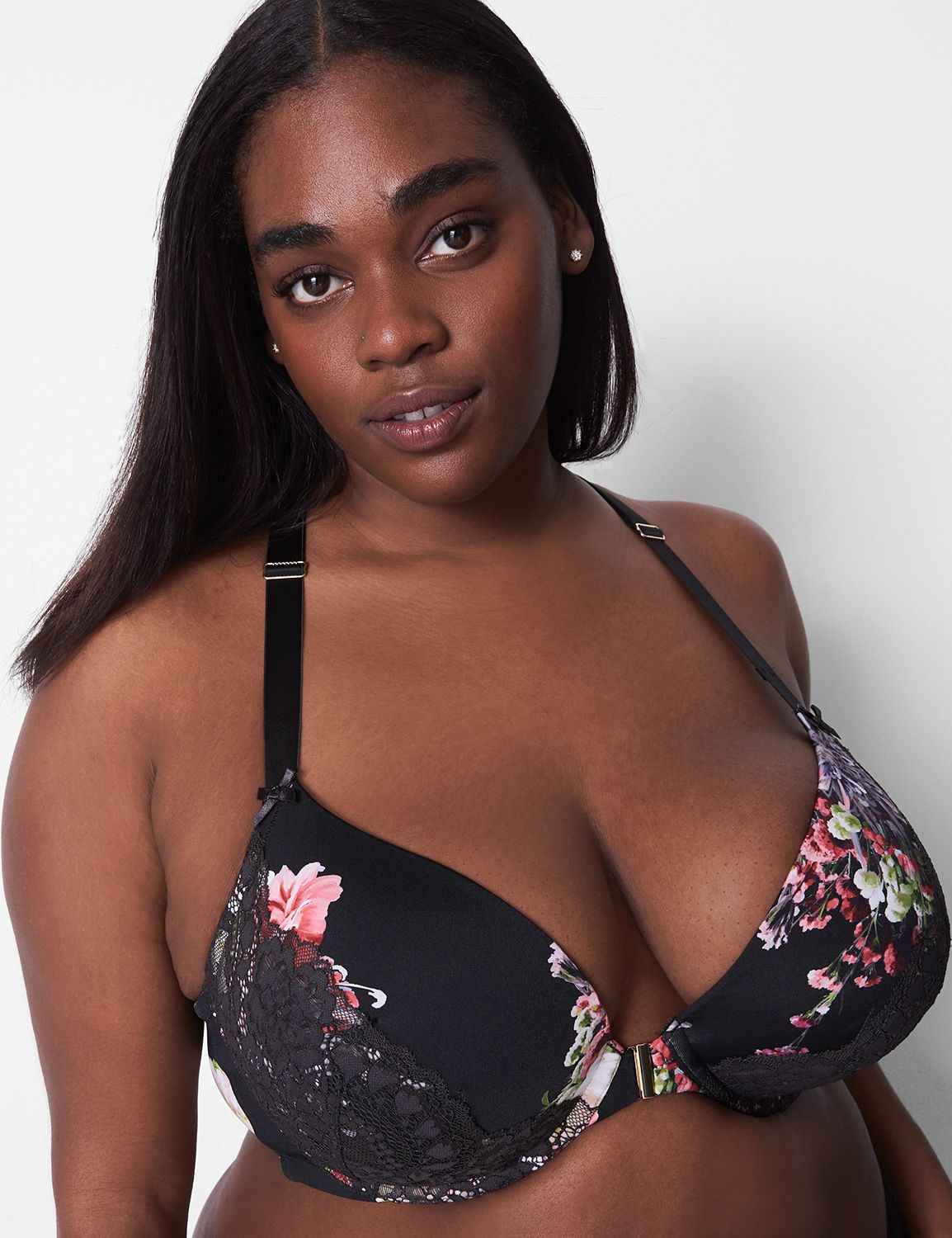 ebony tits Printed Lace Boost plunge 1131459 | LaneBryant