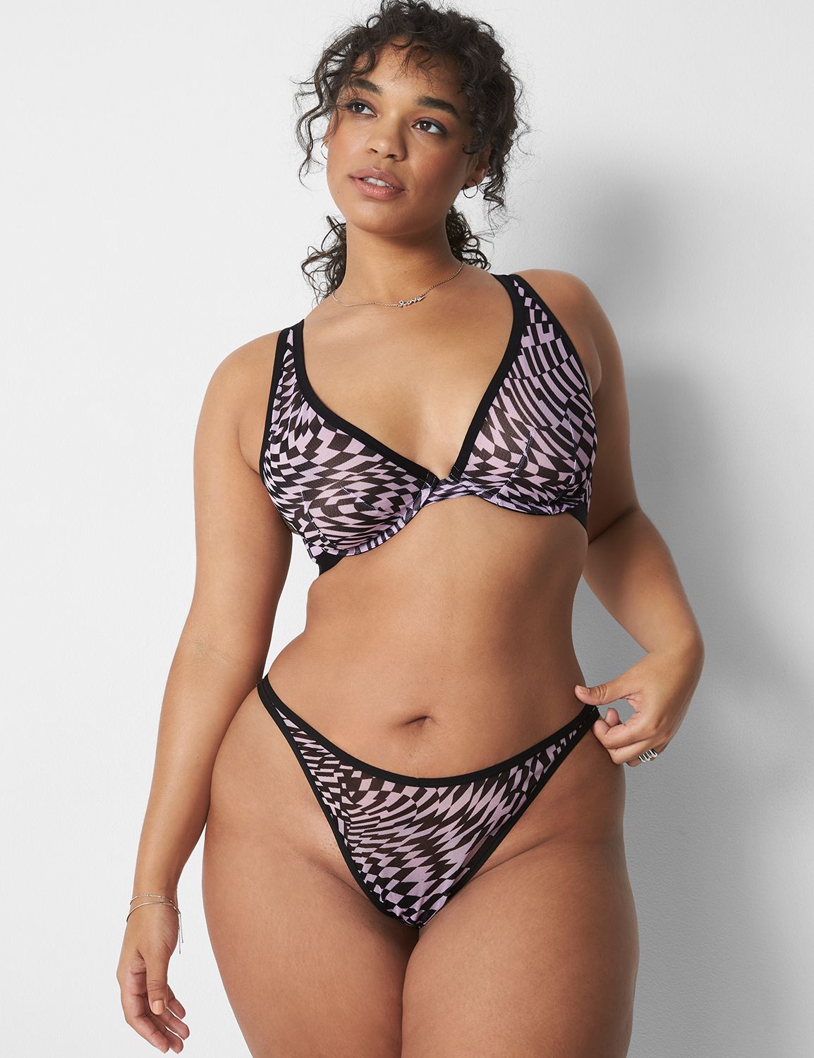 Mesh Dipped Thong 1135166 S Product Image 1