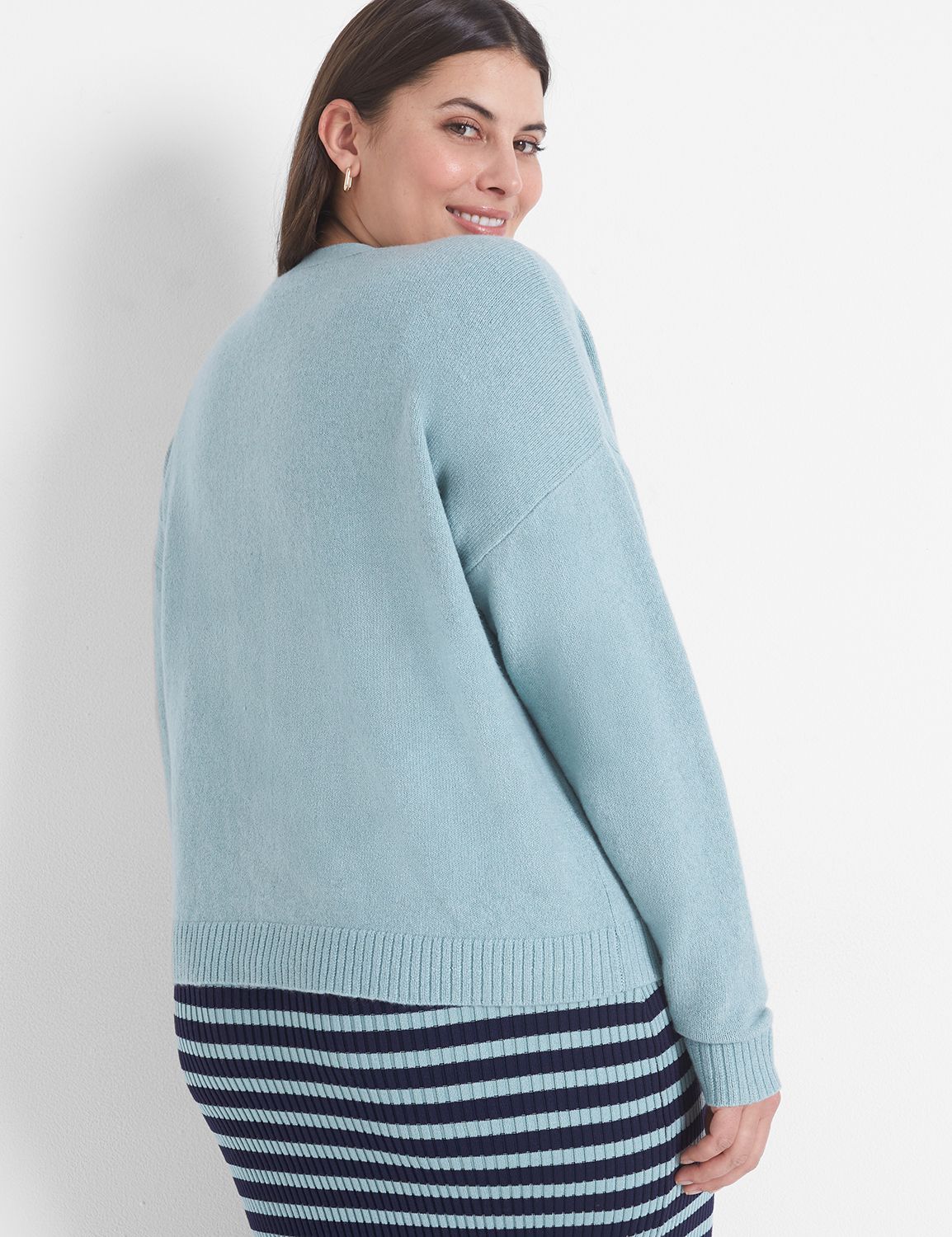 Classic Long Sleeve Striped Crew Ne Product Image 2