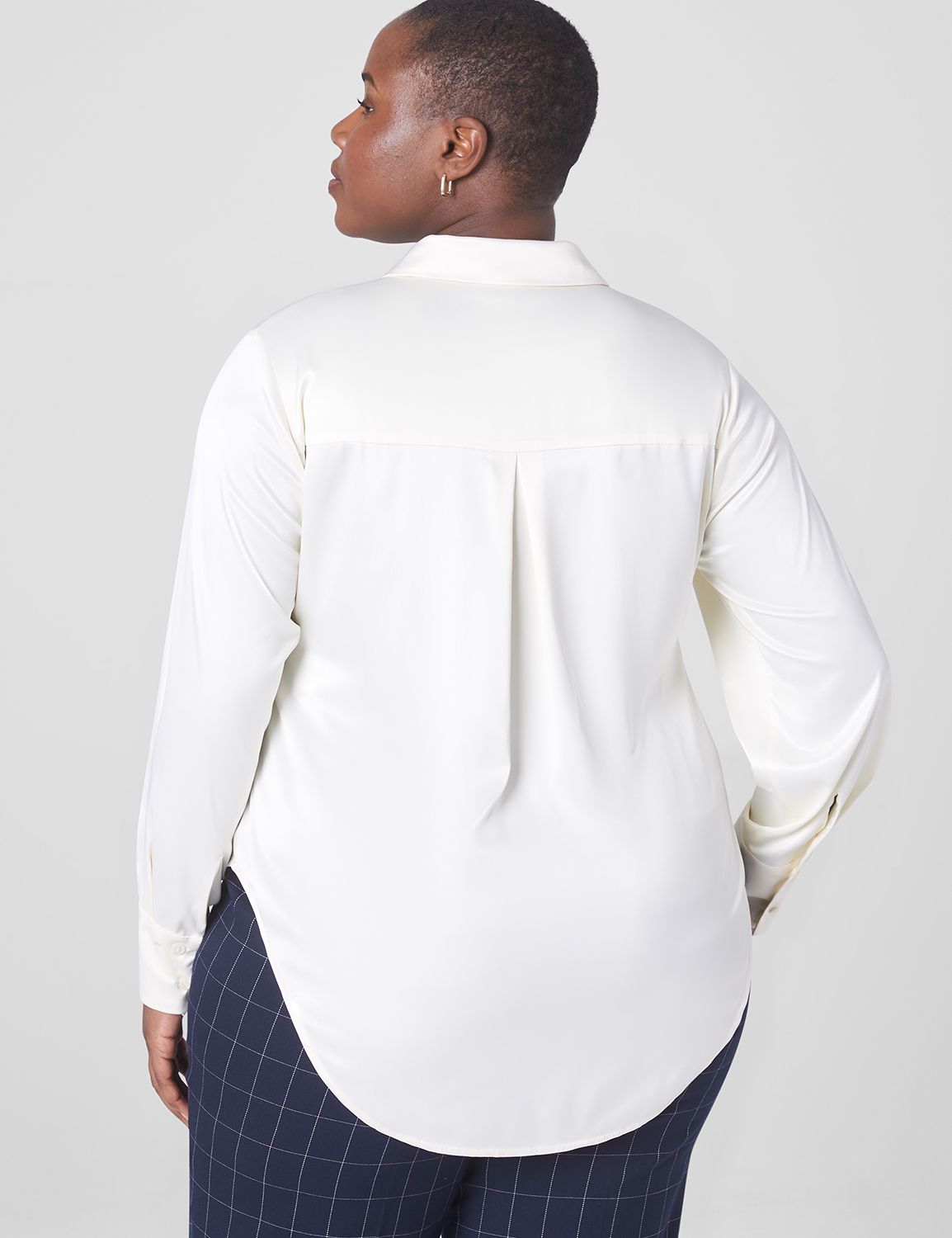 Classic Long Sleeve Collar Button D