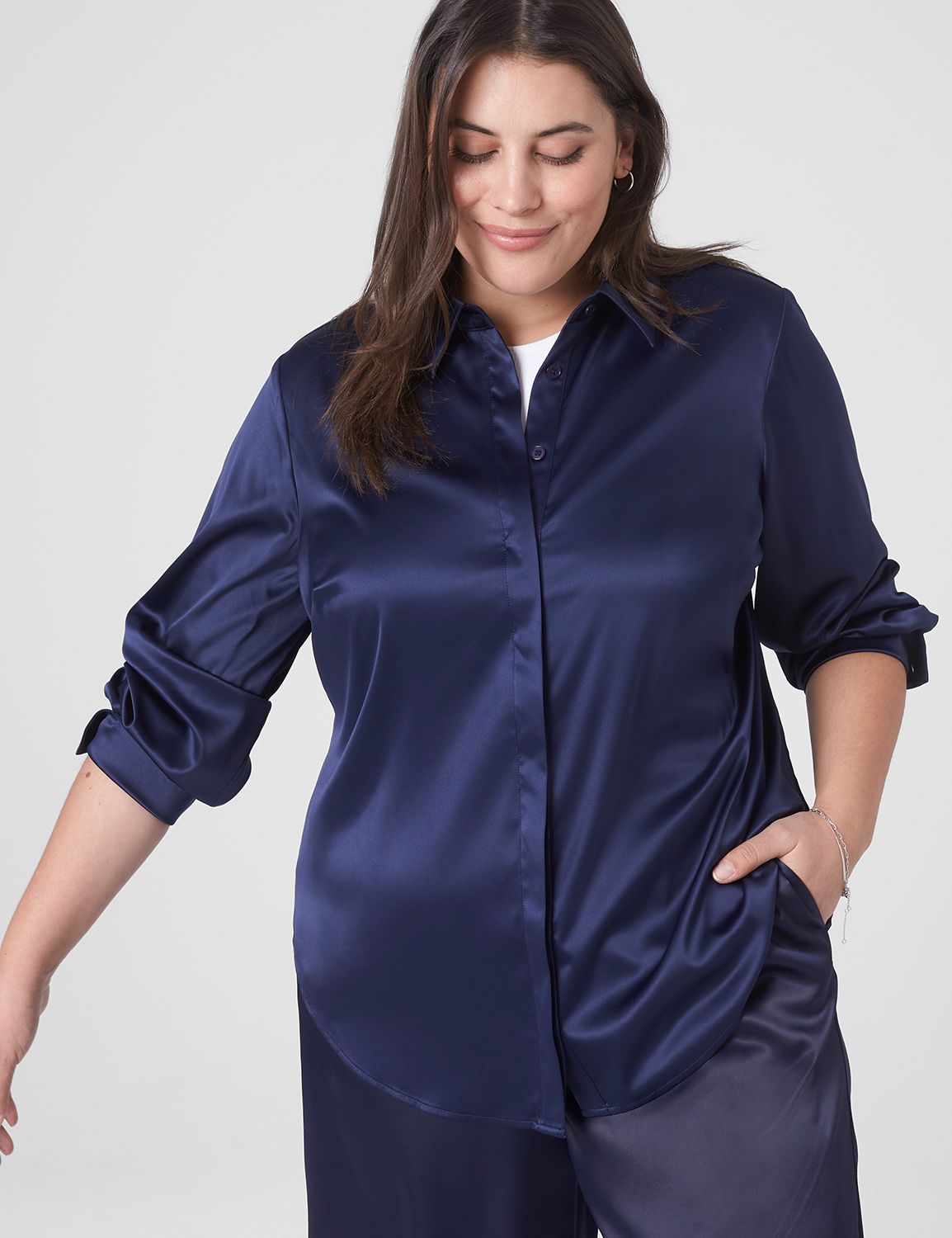 Collar Neck Button Short Set main image 1