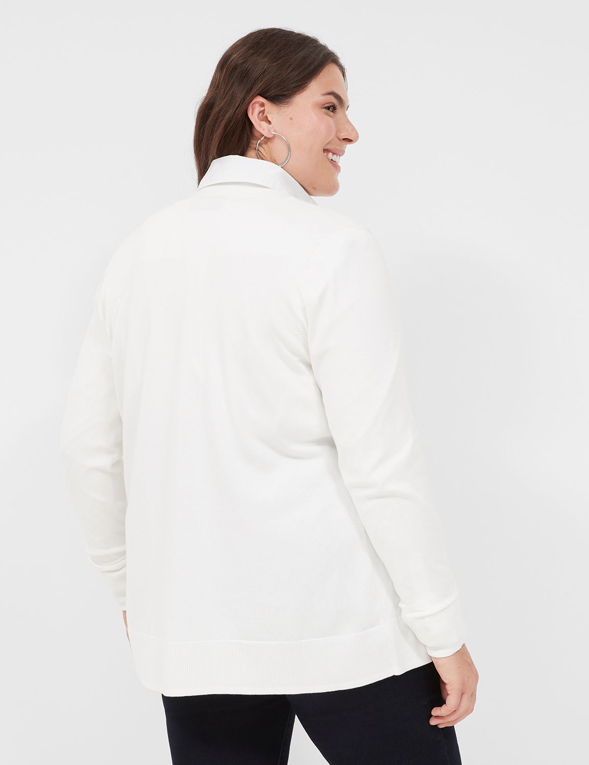 Modern Long-Sleeve Open-Front Cardigan