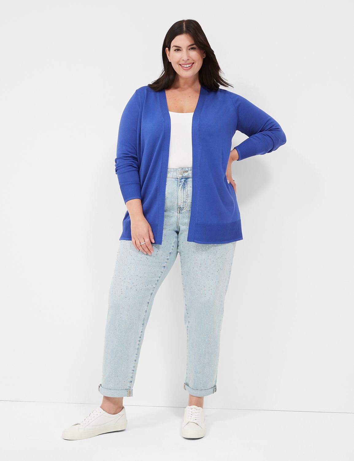 Classic Long Sleeve Open Front Mode | LaneBryant