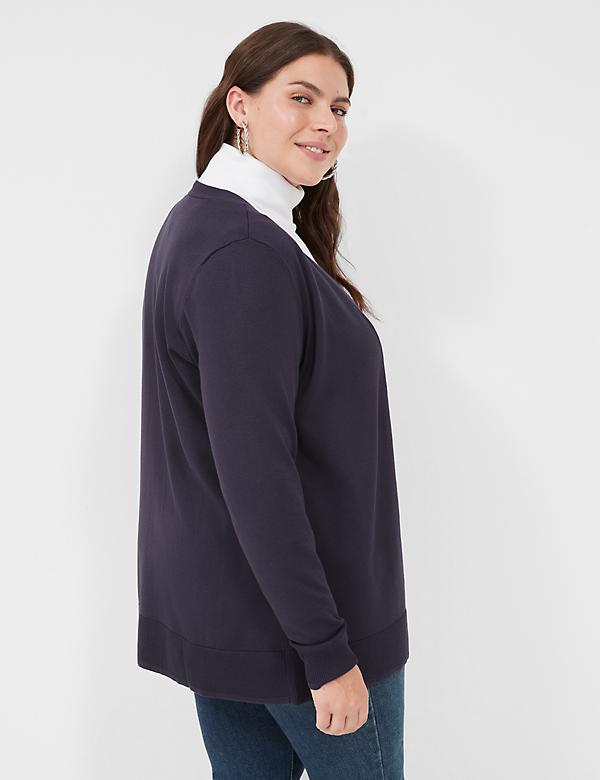 Modern Long-Sleeve Open-Front Cardigan