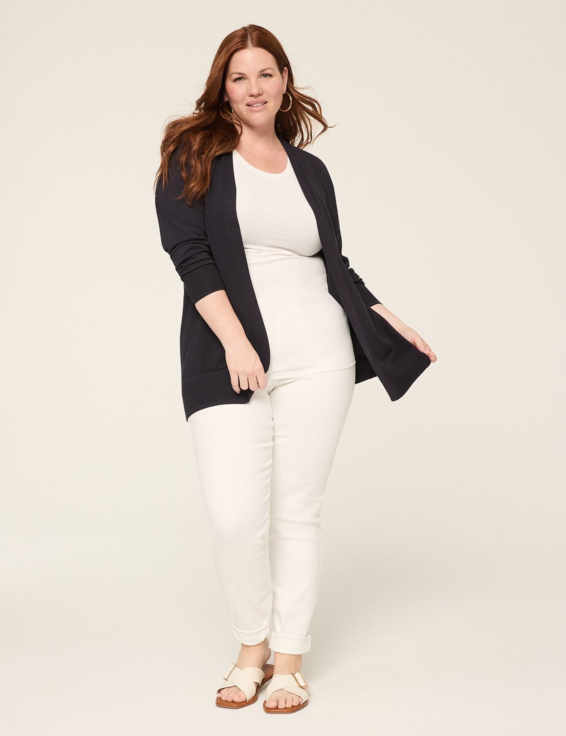 Classic Long Sleeve Open Front Mode Product Image 3