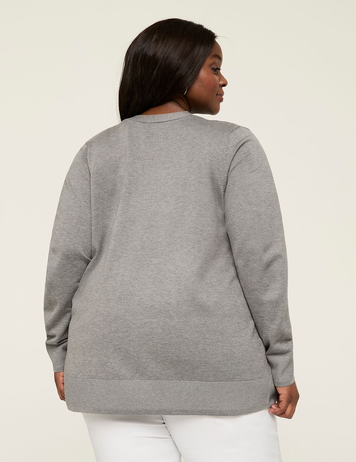 Modern Long-Sleeve Open-Front Cardigan