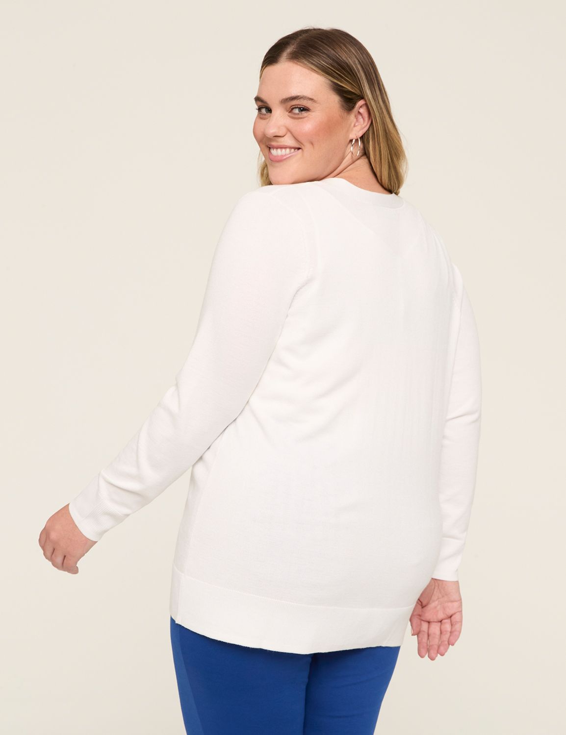 Modern Long-Sleeve Open-Front Cardigan