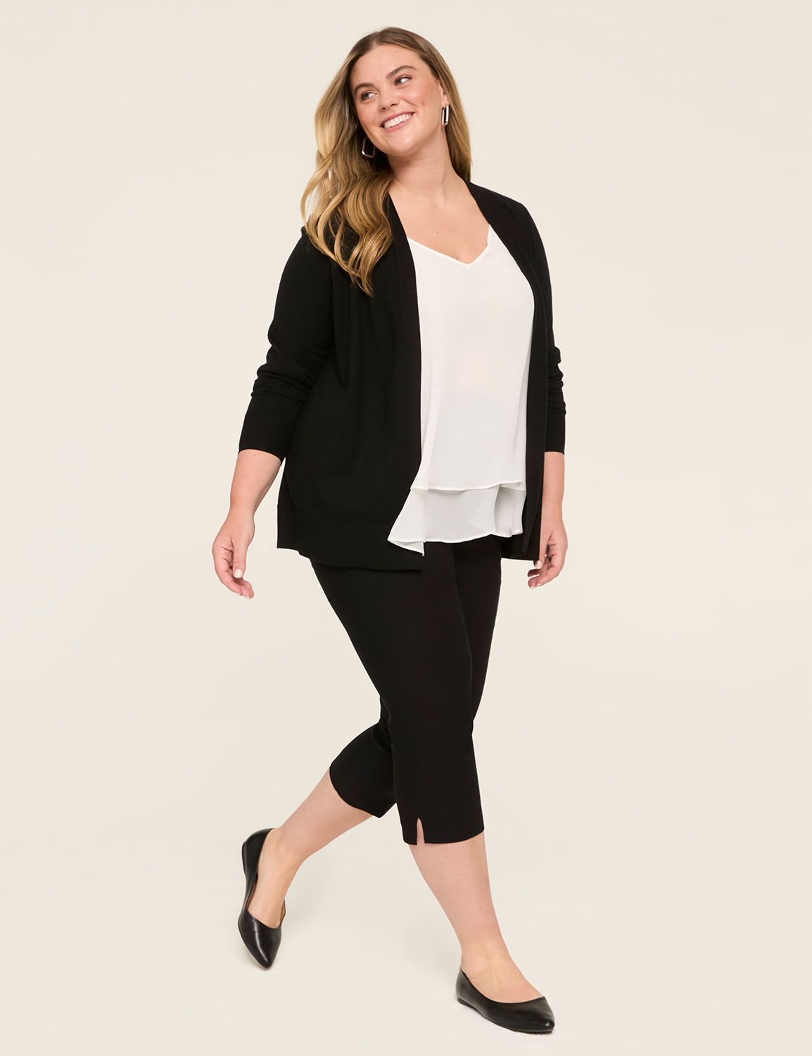 Classic Long Sleeve Open Front Mode Product Image 3