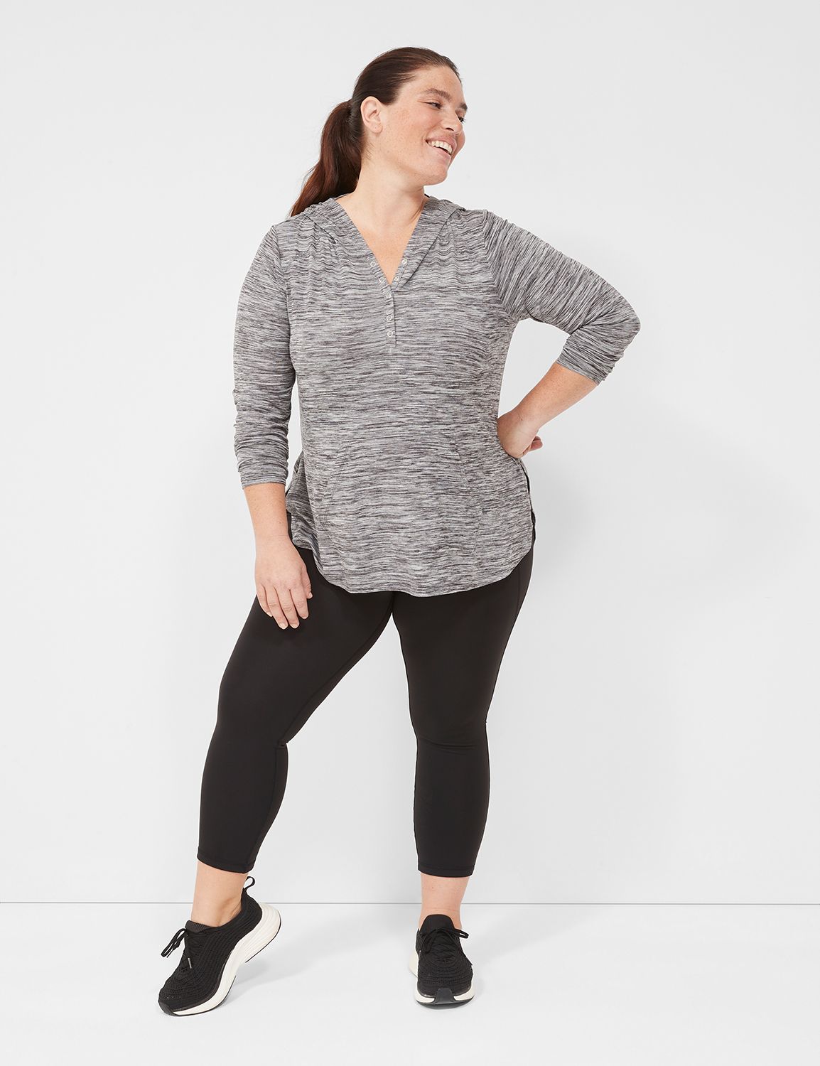 Long Sleeve Snap Up Hoodie  Top S 1 Product Image 3