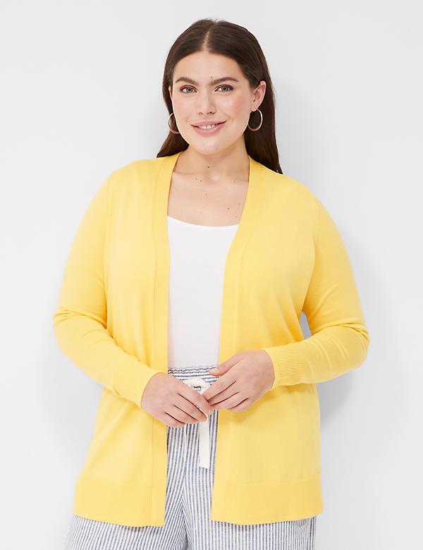 Long-Sleeve Open-Front Cardigan