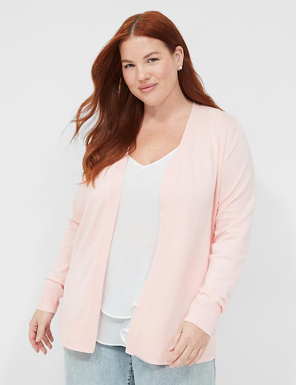 Long-Sleeve Open-Front Cardigan