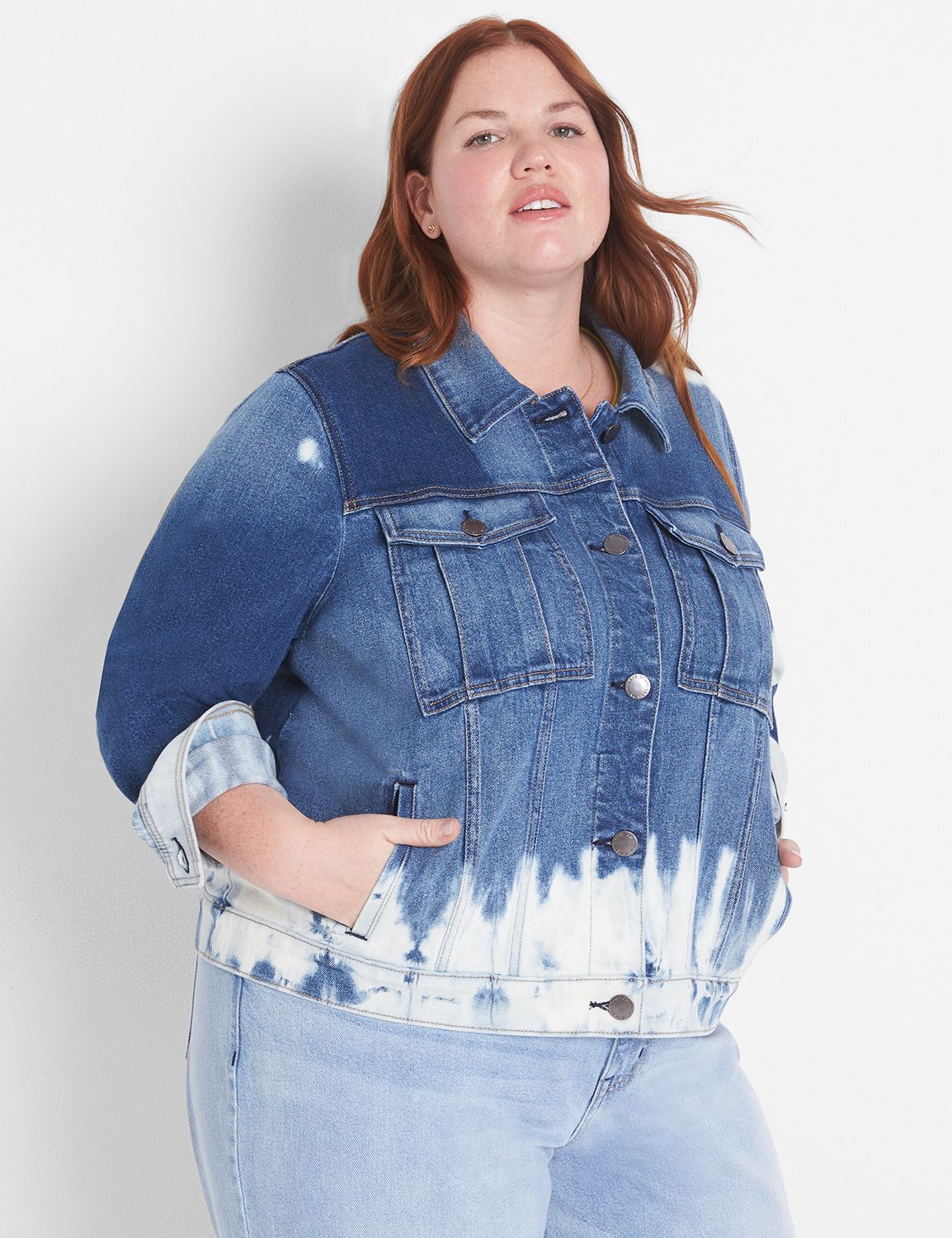 Denim Jacket - Laser Patchwork | LaneBryant