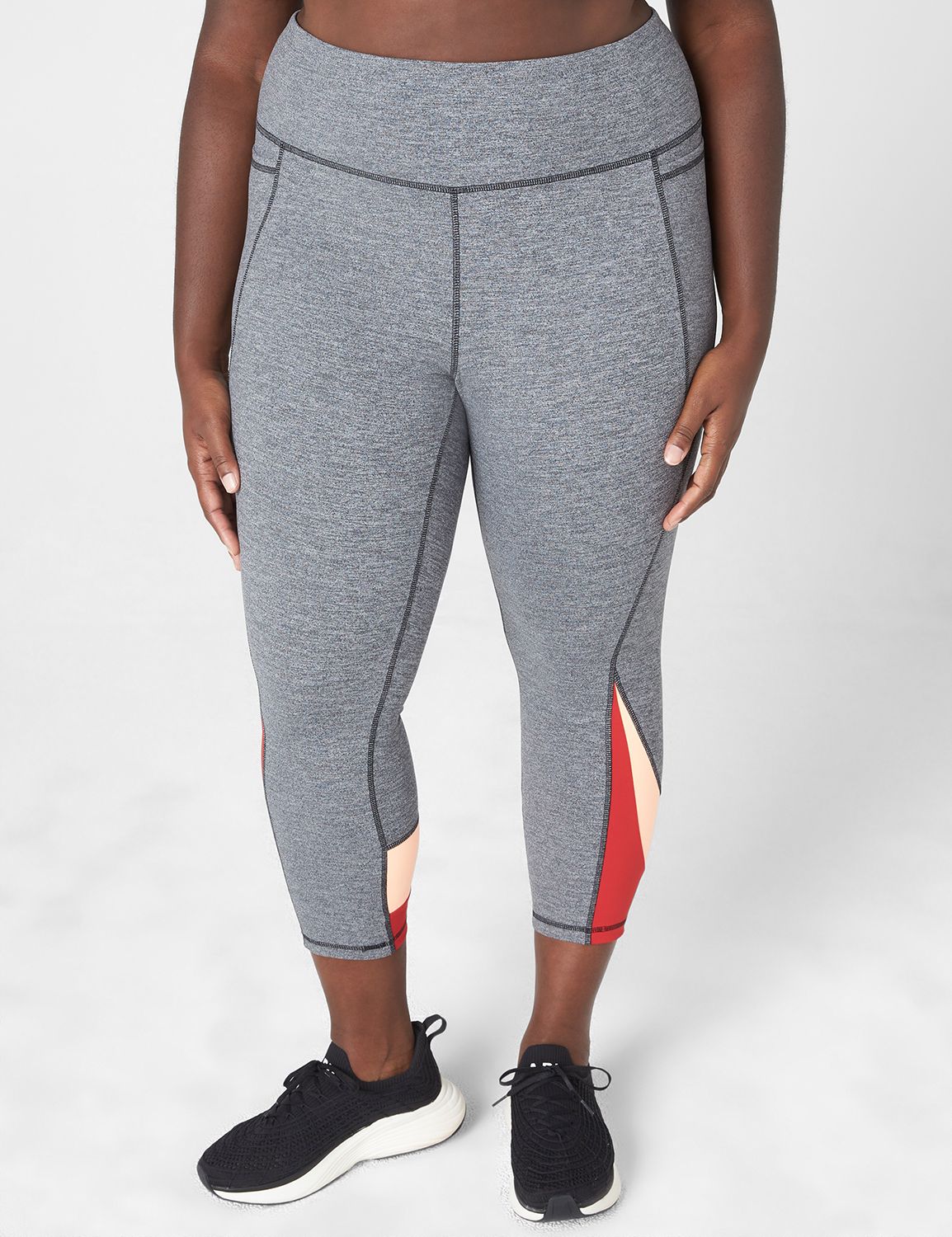 LIVI High-Rise LIVI Soft Marl Capri Legging | LaneBryant