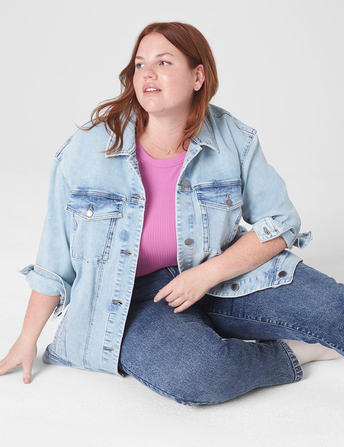 Lane bryant jean jacket hotsell