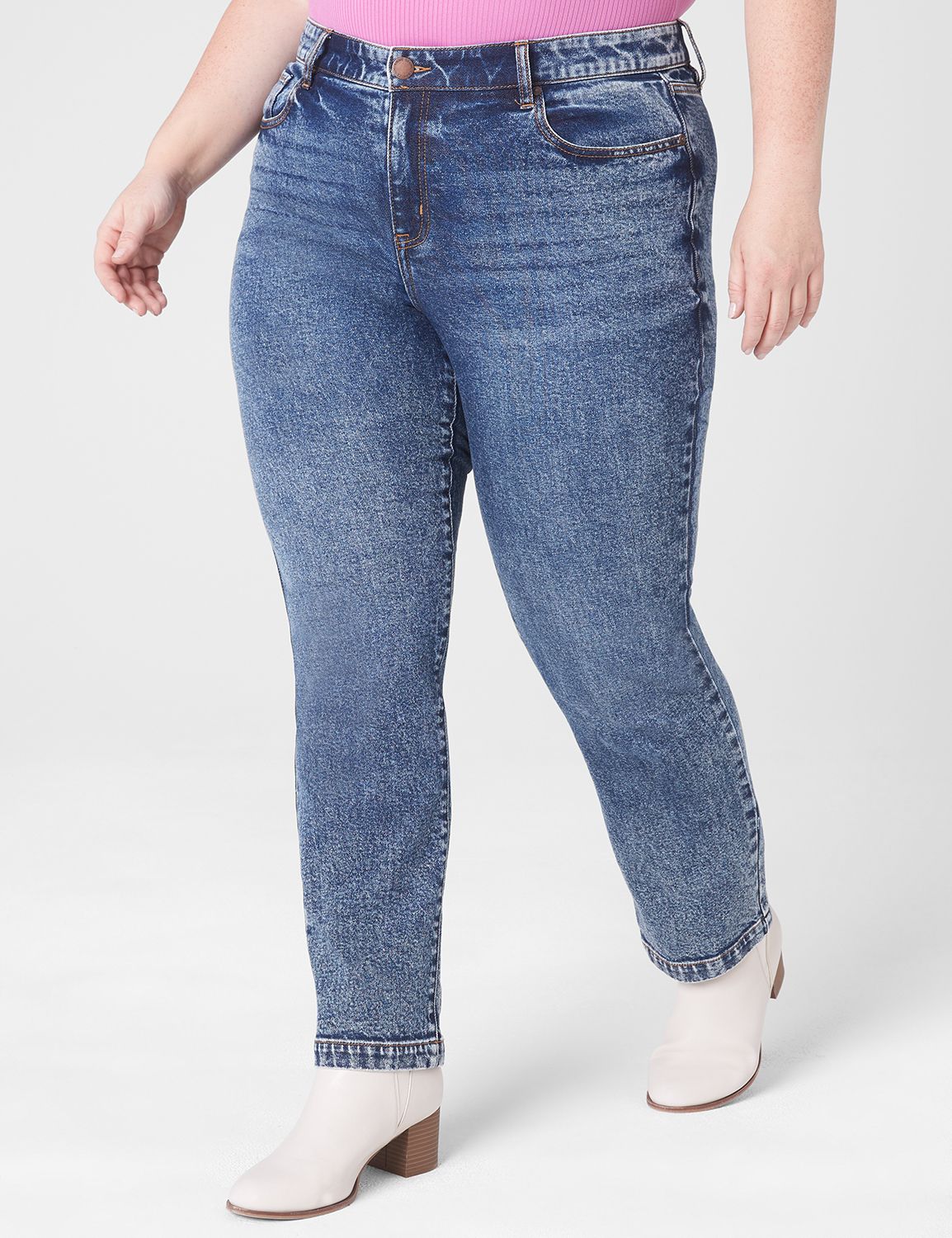 Bri Ankle High Rise Slim Straight Jeans- Day Off main image 1