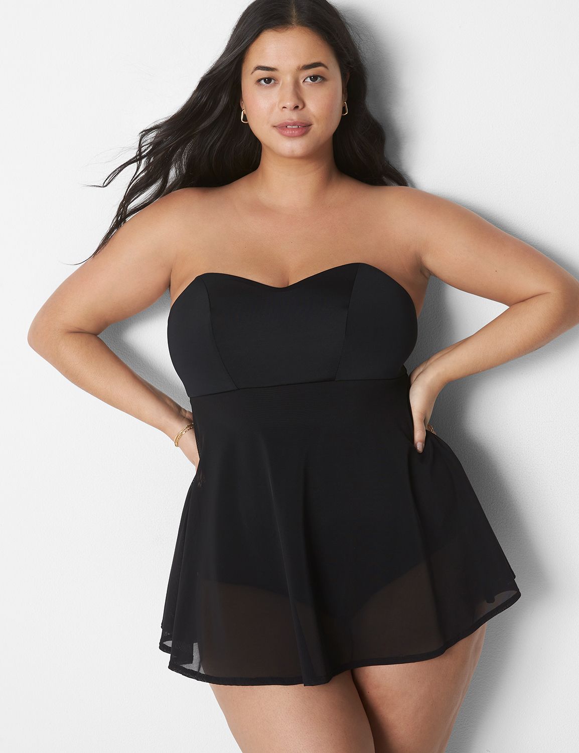 Mesh store swim dress