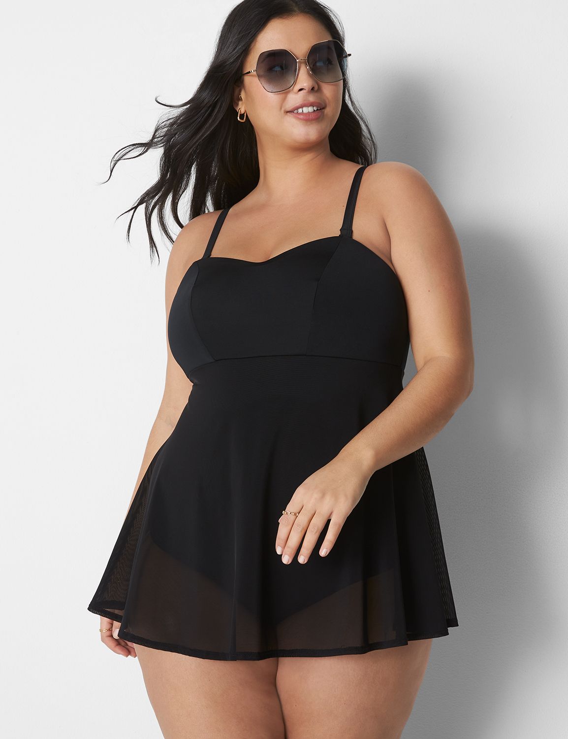 Mesh Swim Dress 1131611 LaneBryant