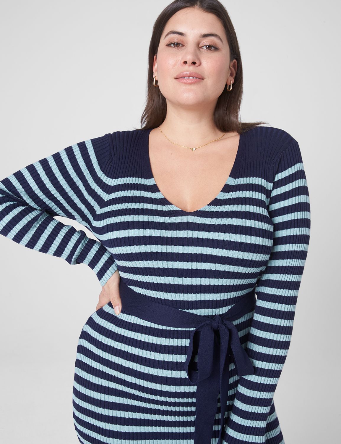 Lane bryant striped clearance dress