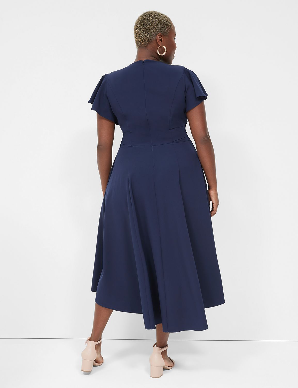 SS V NECK HI-LOW MIDI LENA - YR 113 | LaneBryant