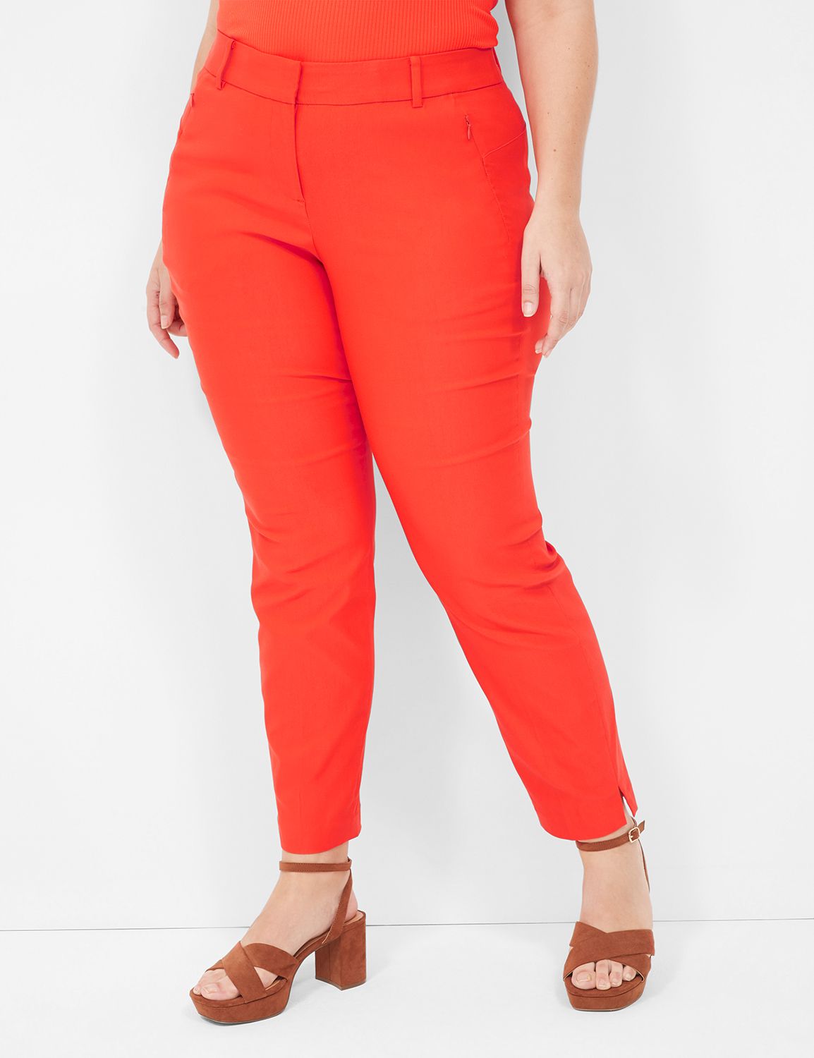 Buy Peach and Red Combo of 2 Ankle Length Pant Rayon for Best