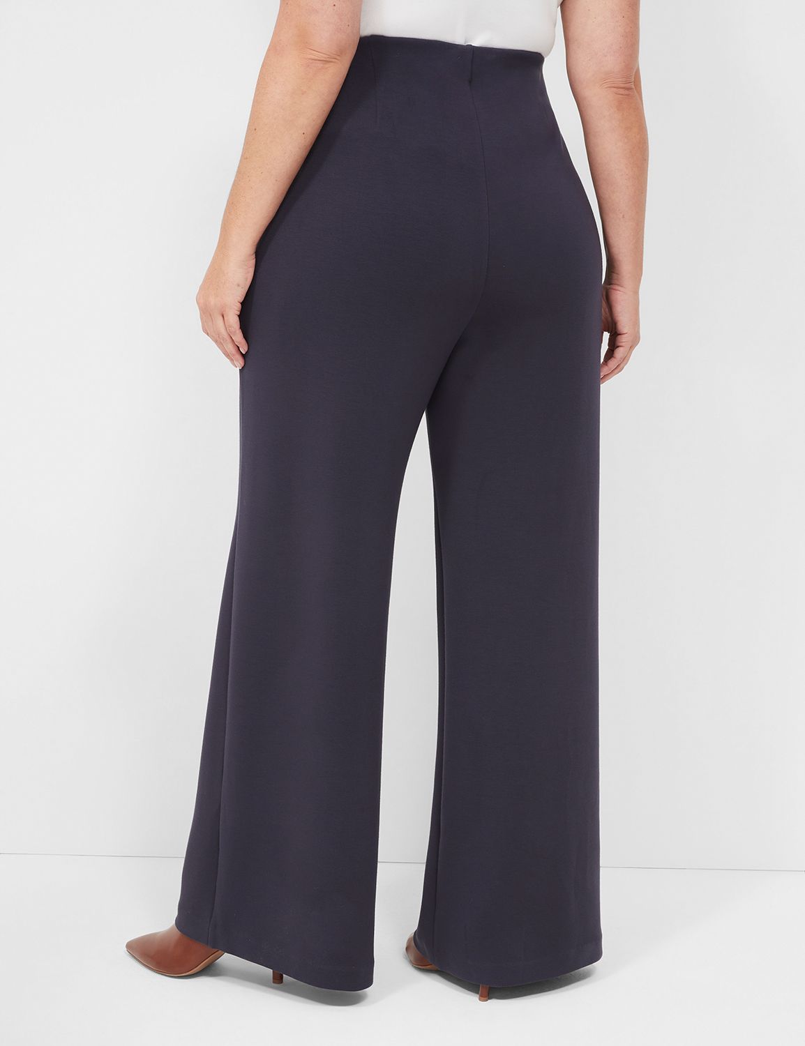 Black Crop Swing Top + Pintuck Wide Leg Trousers