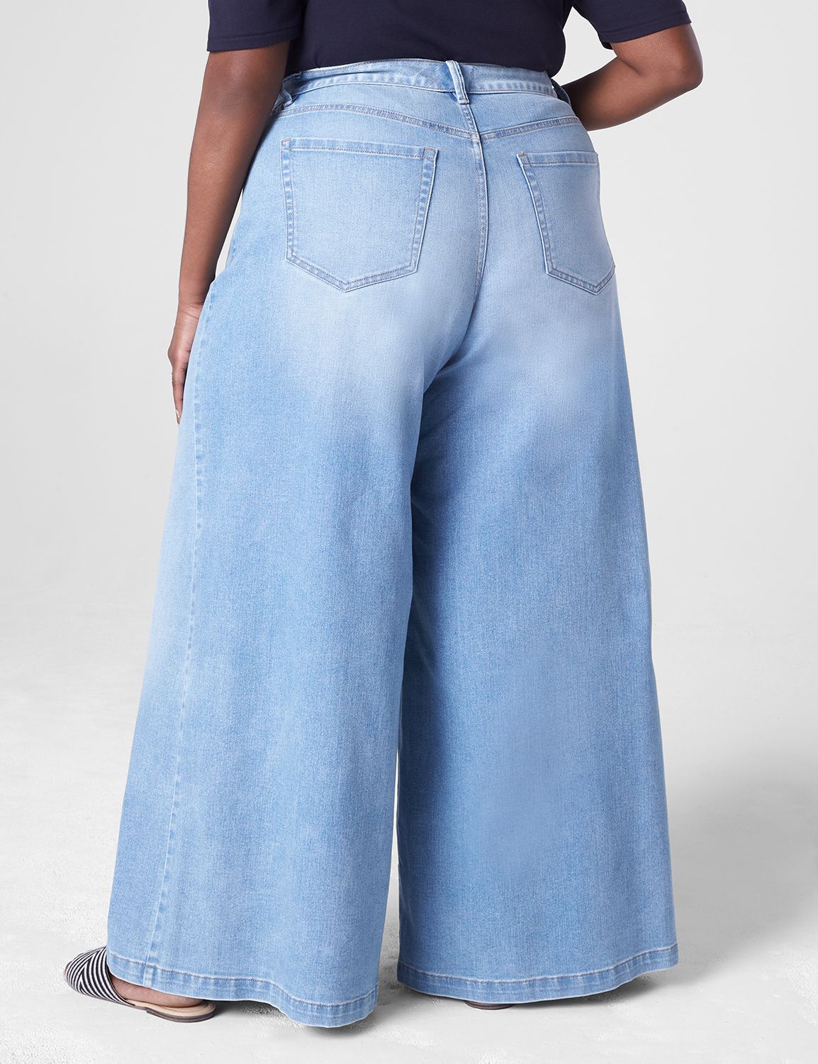 High-Rise Ultra Wide Leg Jean - Drawstring Waist