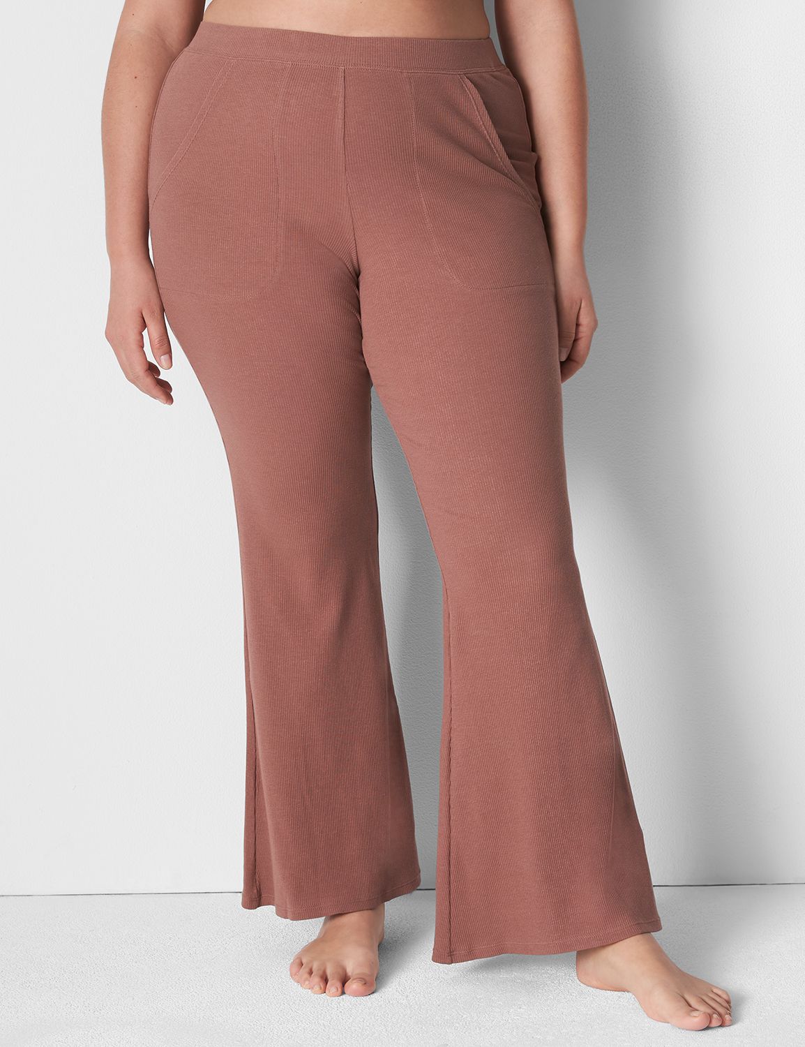 Rib Logo Tab Flare Pant 1131585 S Product Image 3