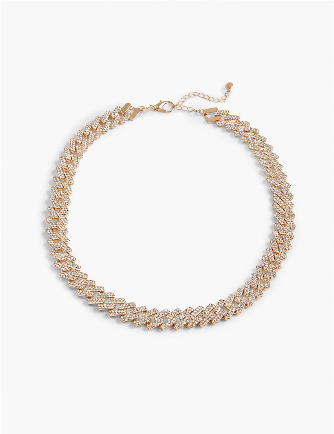 Pave Crystal Chain Link Necklace