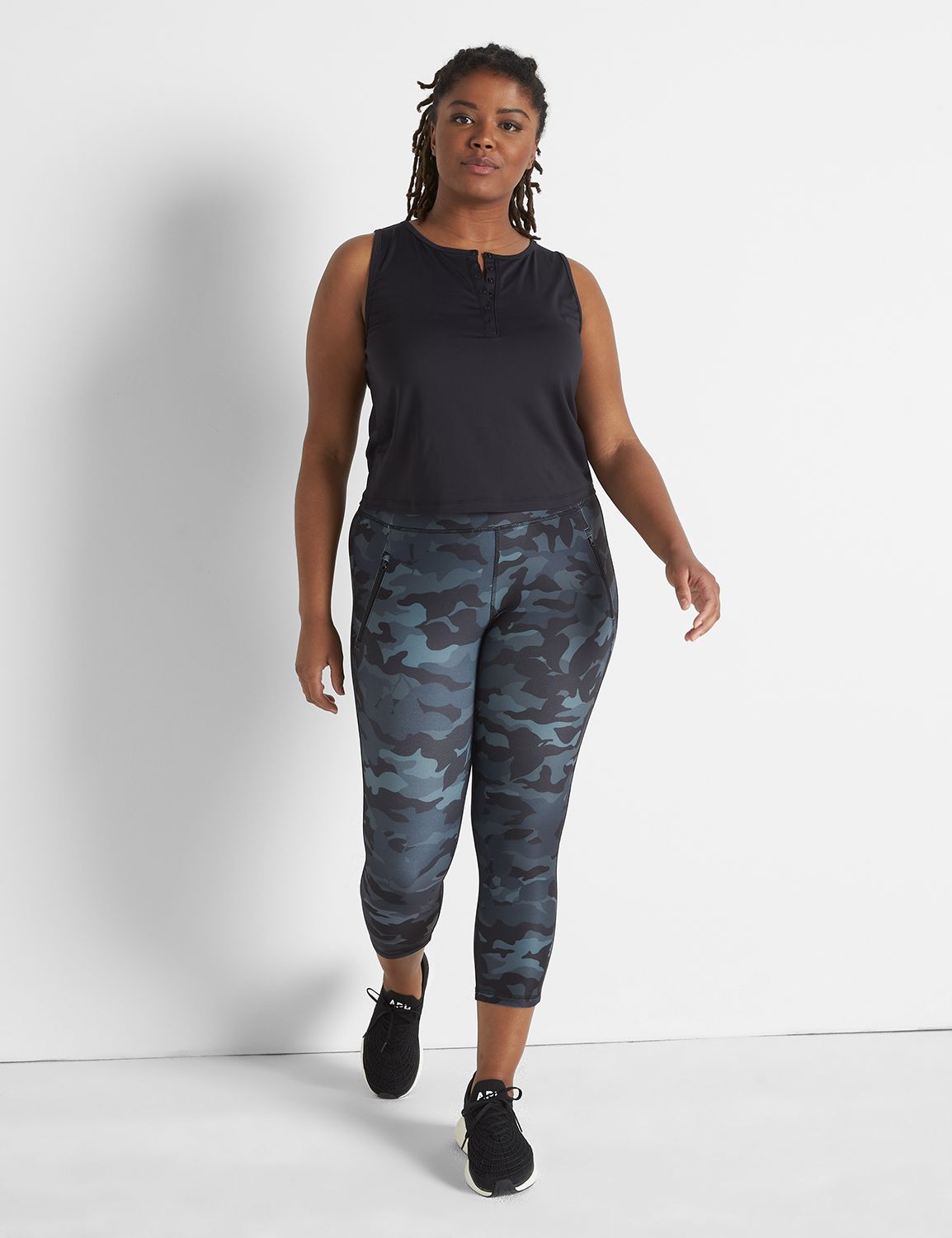 Plus Size - High-Rise Pocket Capri Swim Legging - Torrid