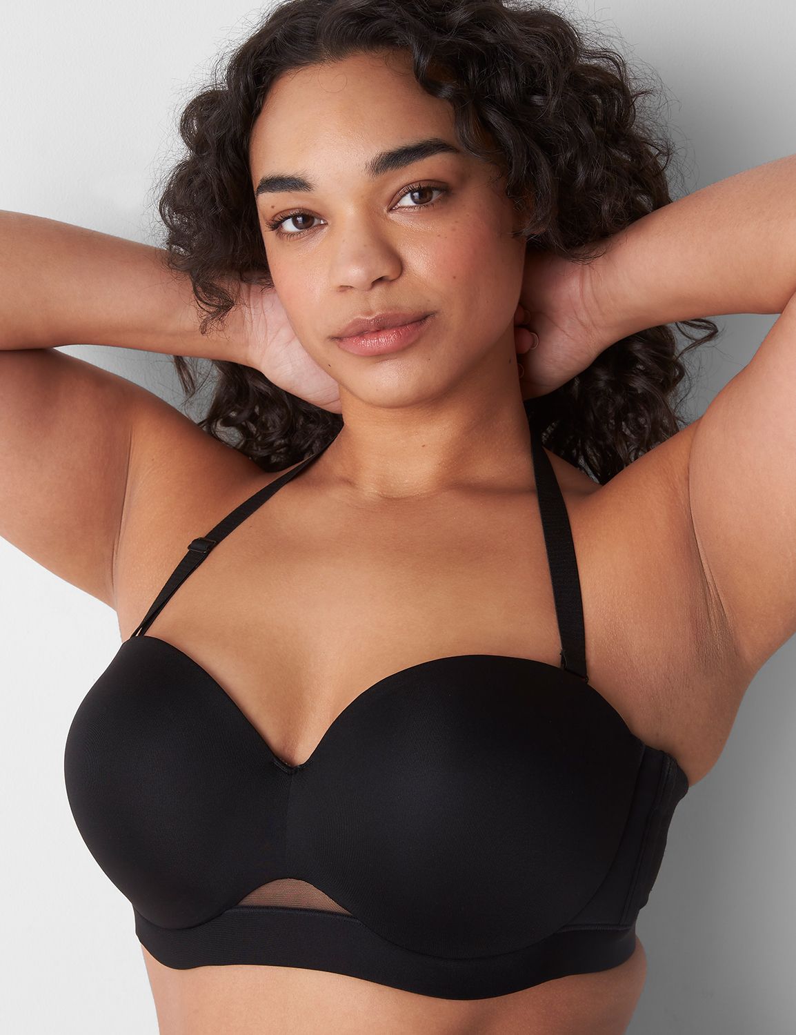 Lane Bryant Womens Lightweight Multi-Way Strapless Bra 44DD Black, Trendy  Plus Size Clothing